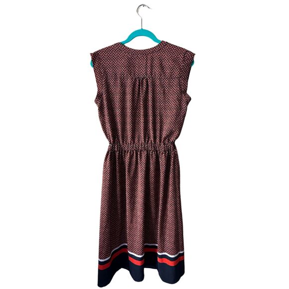 Tommy Hilfiger Patterned V-Neck Midi Dress - Women’s Medium - Picture 2 of 13